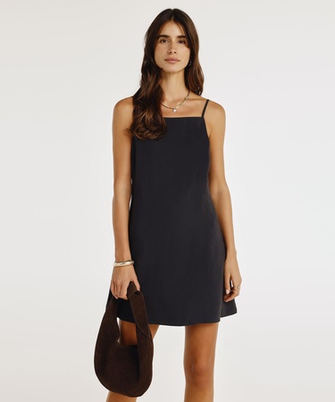  YARGICI Askılı Kemer Detaylı Mini Elbise