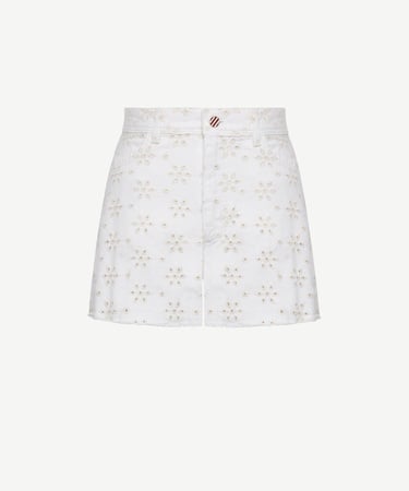  YARGICI Nakış Detaylı Denim Şort