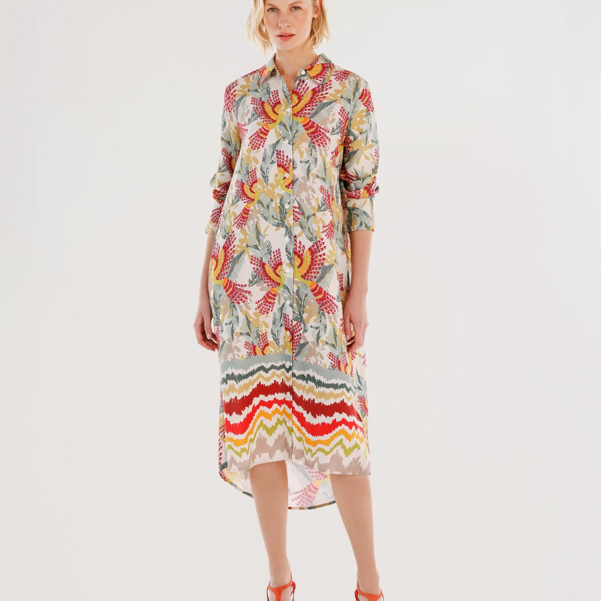 YARGICI Uzun Kollu Gömlek Elbise