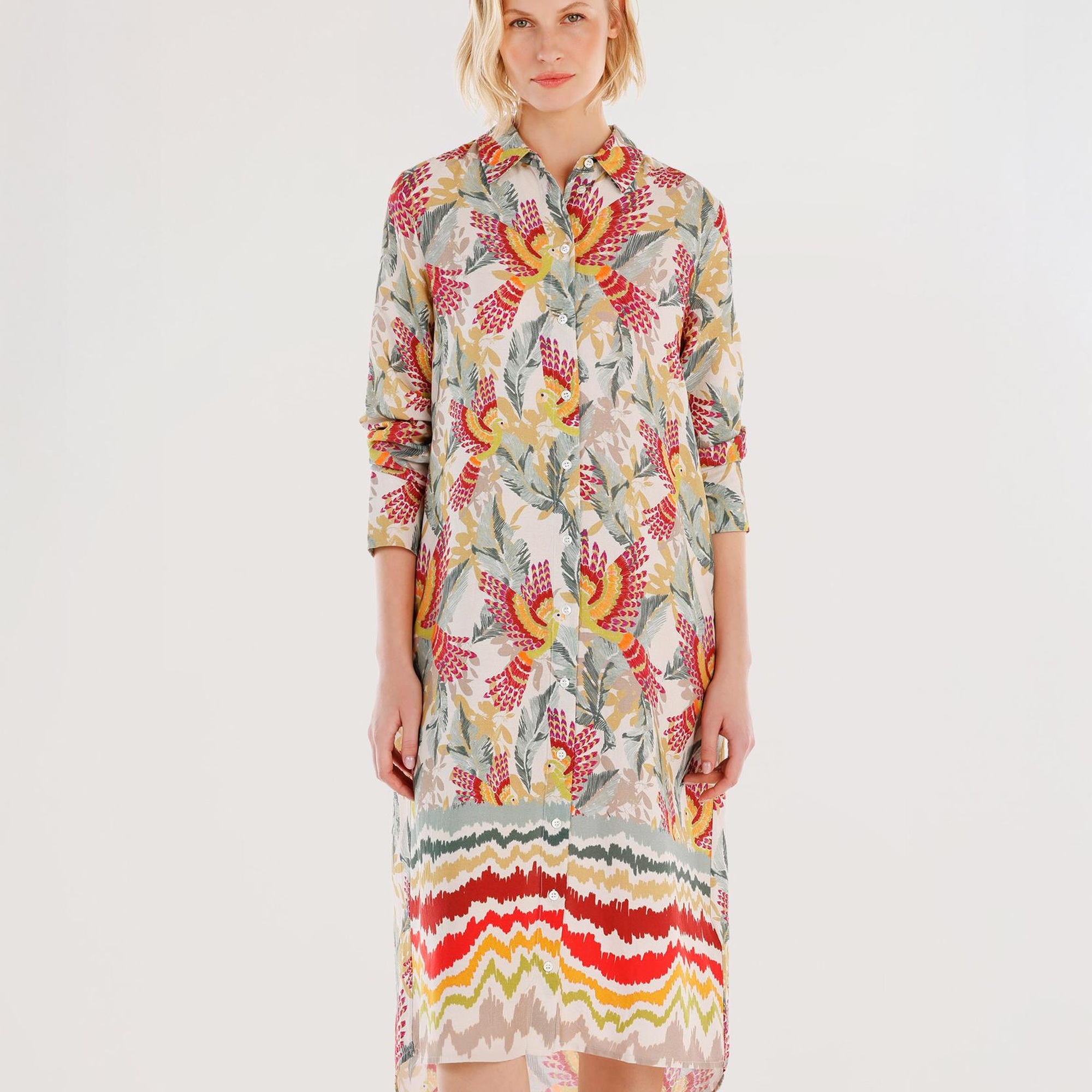 YARGICI Uzun Kollu Gömlek Elbise