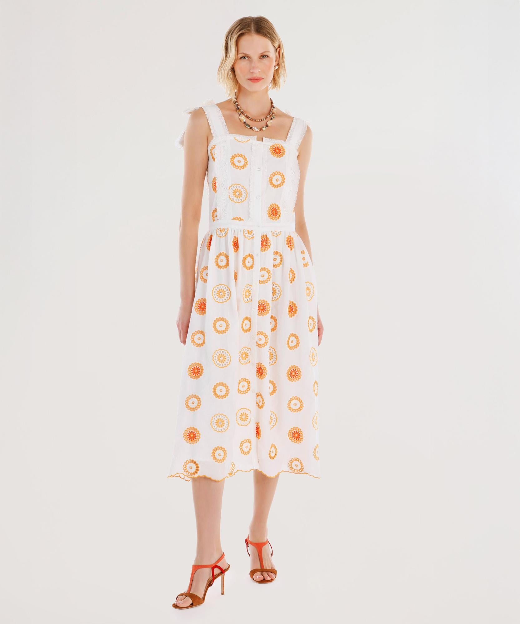  YARGICI Brode Detaylı Kolsuz Uzun Elbise