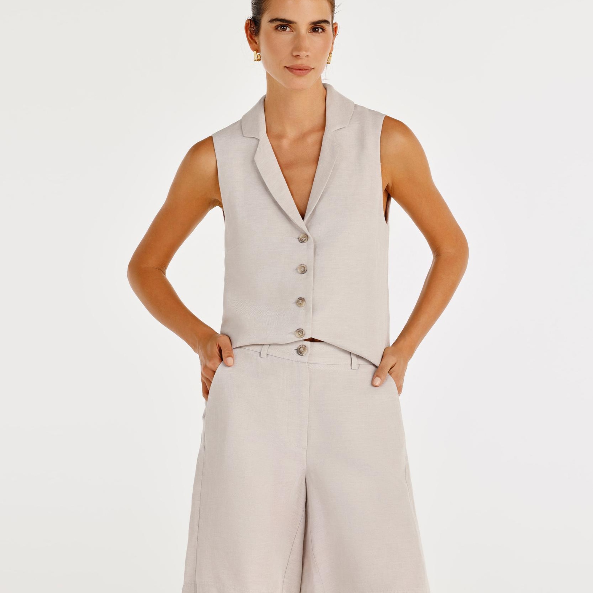 Düz Kalıplı Bermuda