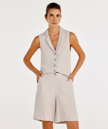  Düz Kalıplı Bermuda