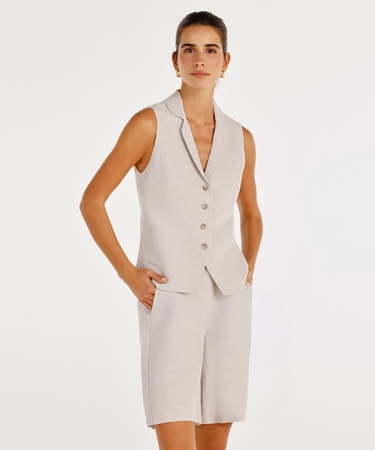  Düz Kalıplı Bermuda