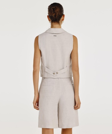  Düz Kalıplı Bermuda