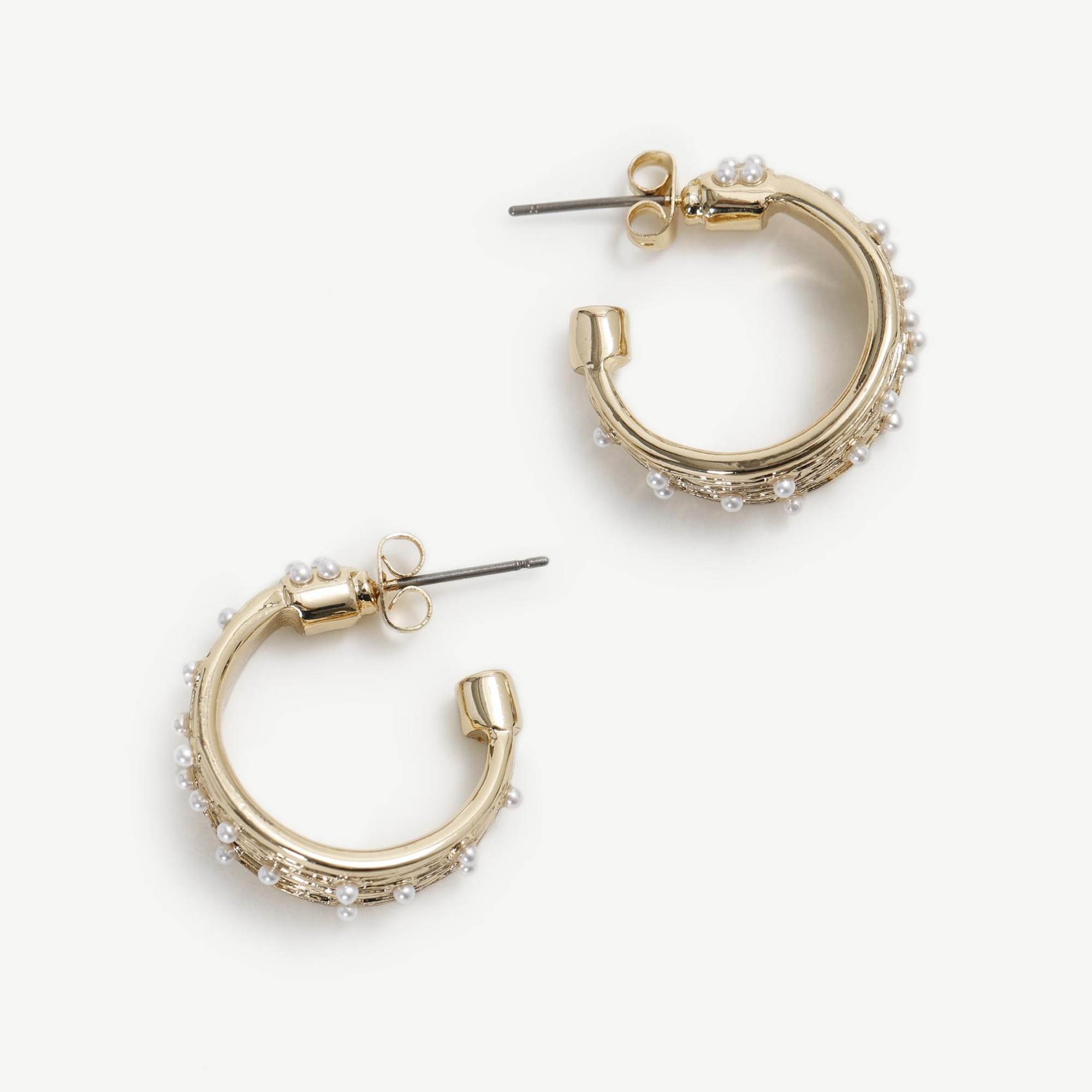 YARGICI Yapay İnci Detaylı Halka Küpe