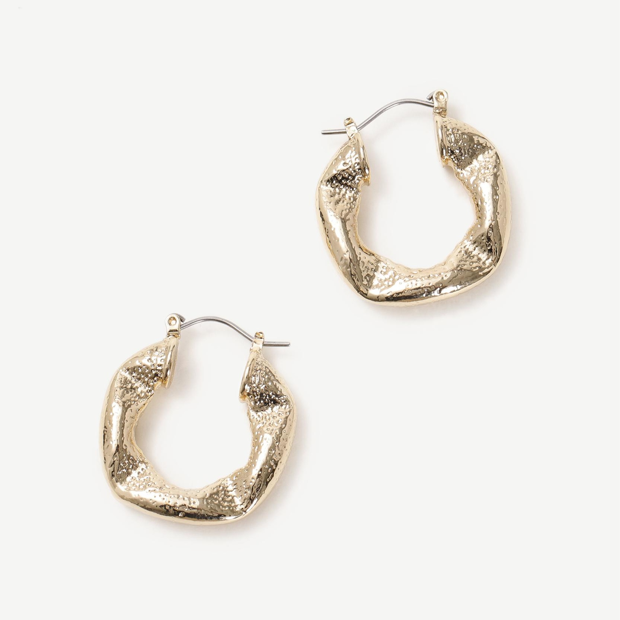 YARGICI Asimetrik Formlu Gold Küpe