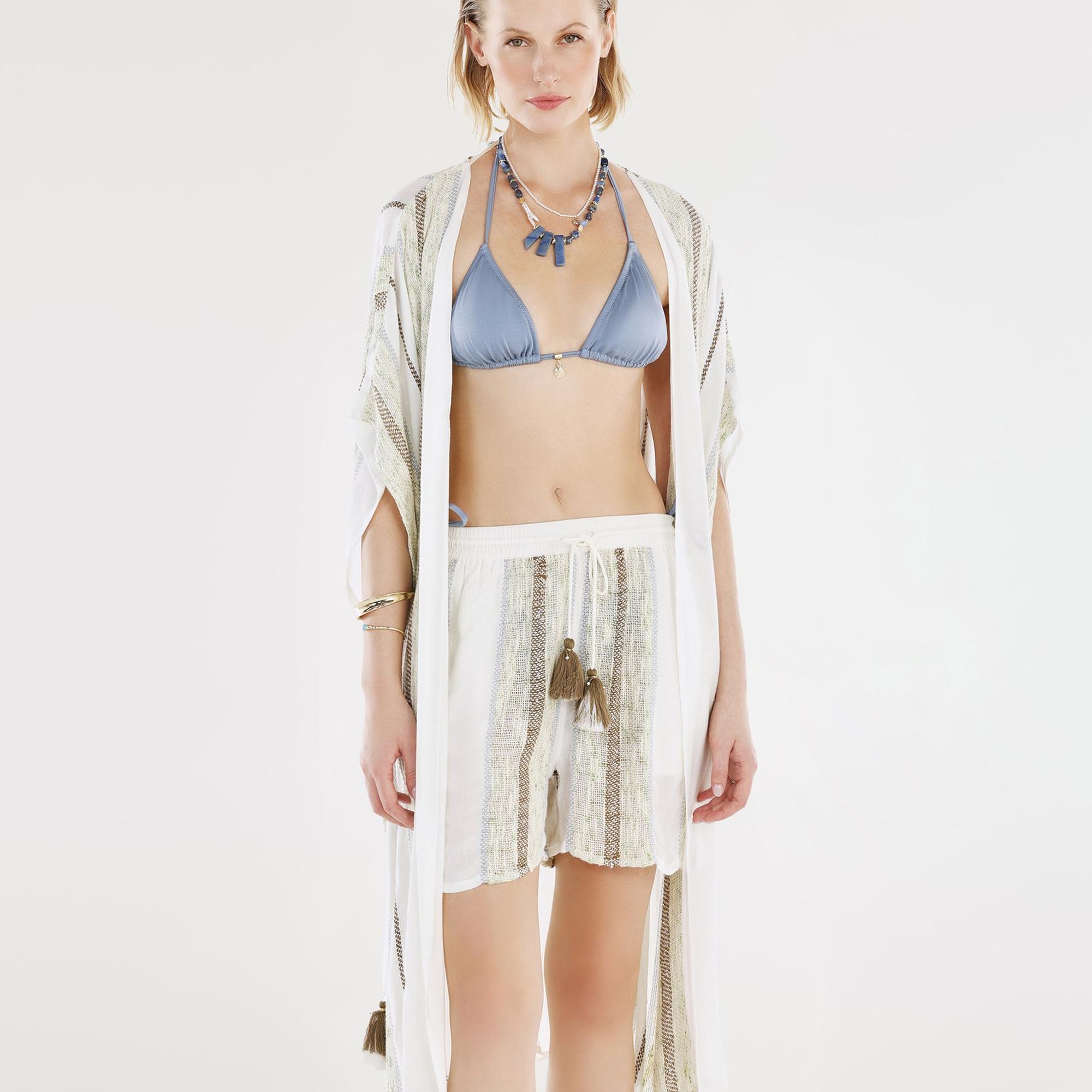 YARGICI Bağlama Detaylı Rahat Kalıp Bermuda