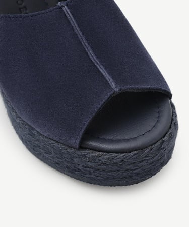  YARGICI Hasır Toka Detaylı Yüksek Deri Espadril