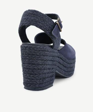  YARGICI Hasır Toka Detaylı Yüksek Deri Espadril