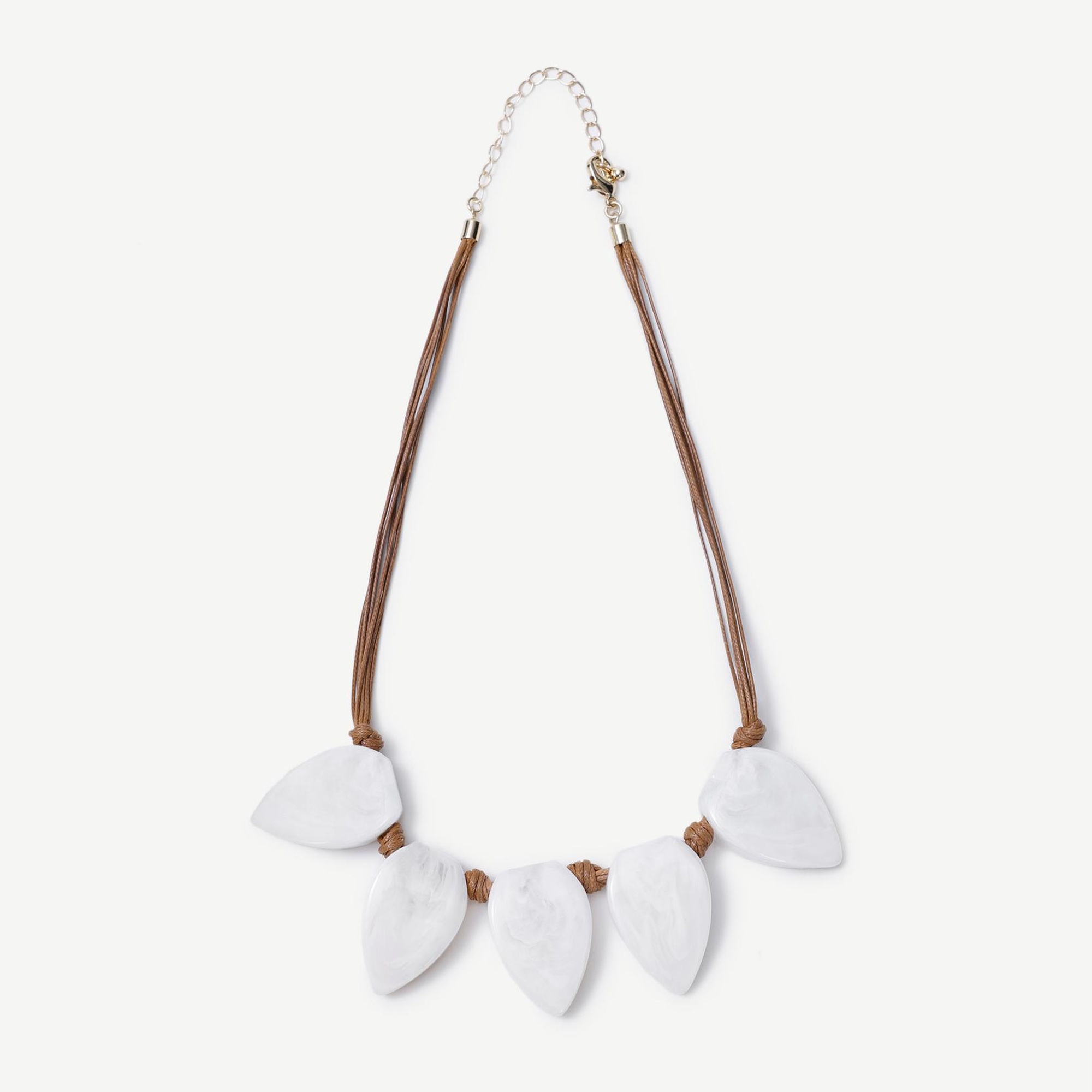 YARGICI Akrilik Taş Detaylı İp Kolye