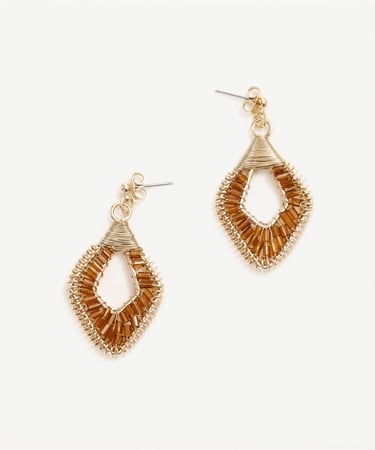  YARGICI Cam Boncuk Detaylı Küpe