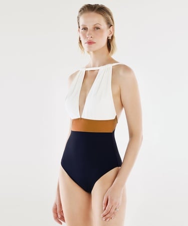  YARGICI Dekolteli Halter Yaka Mayo