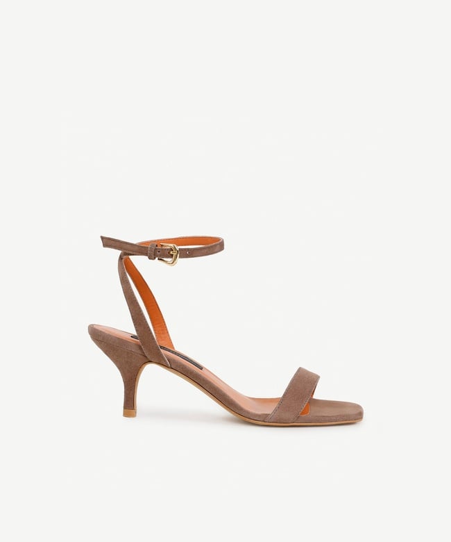  YARGICI Tek Bantlı Deri Topuklu Ayakkabı