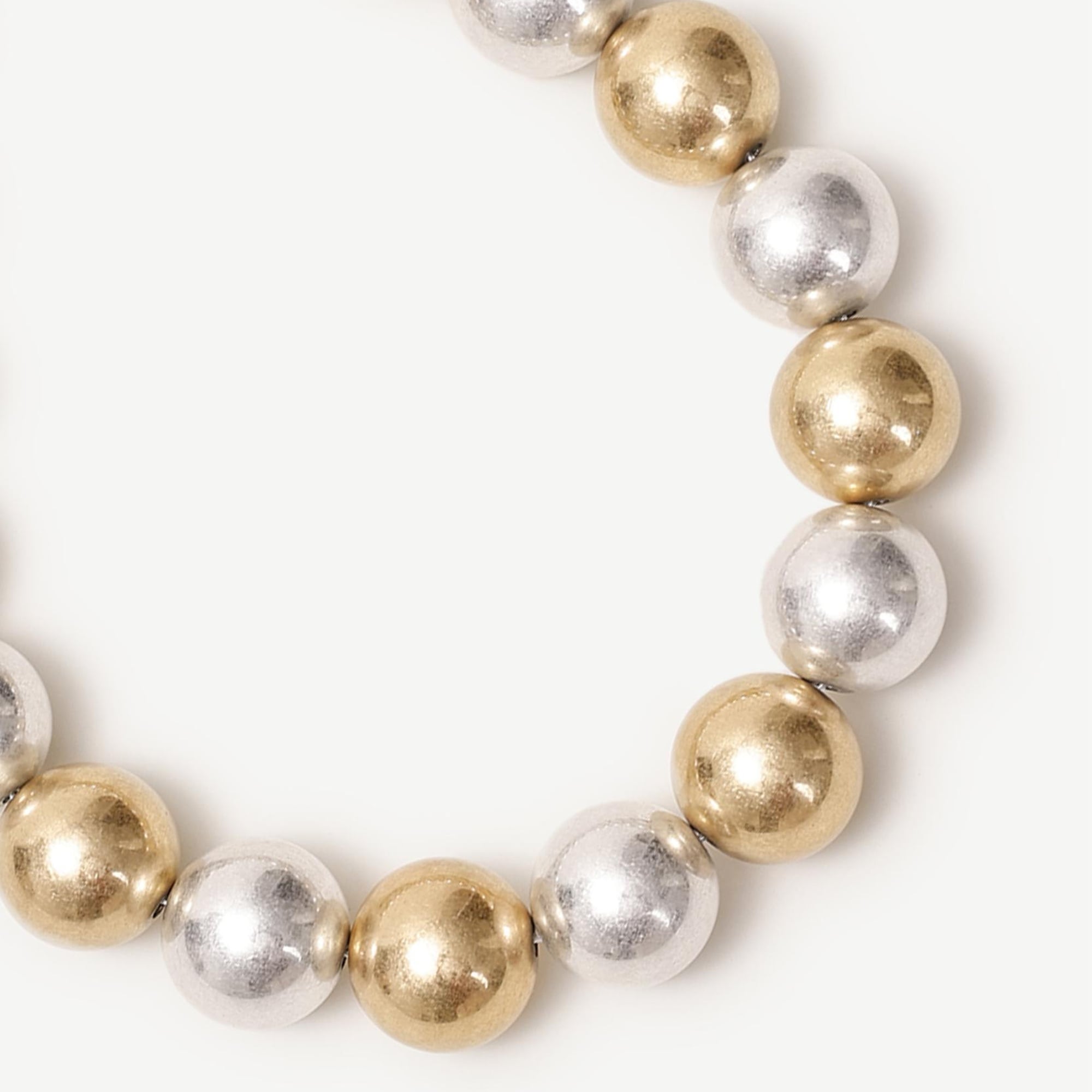 YARGICI Gümüş Ve Gold Boncuklu Büyük Kolye