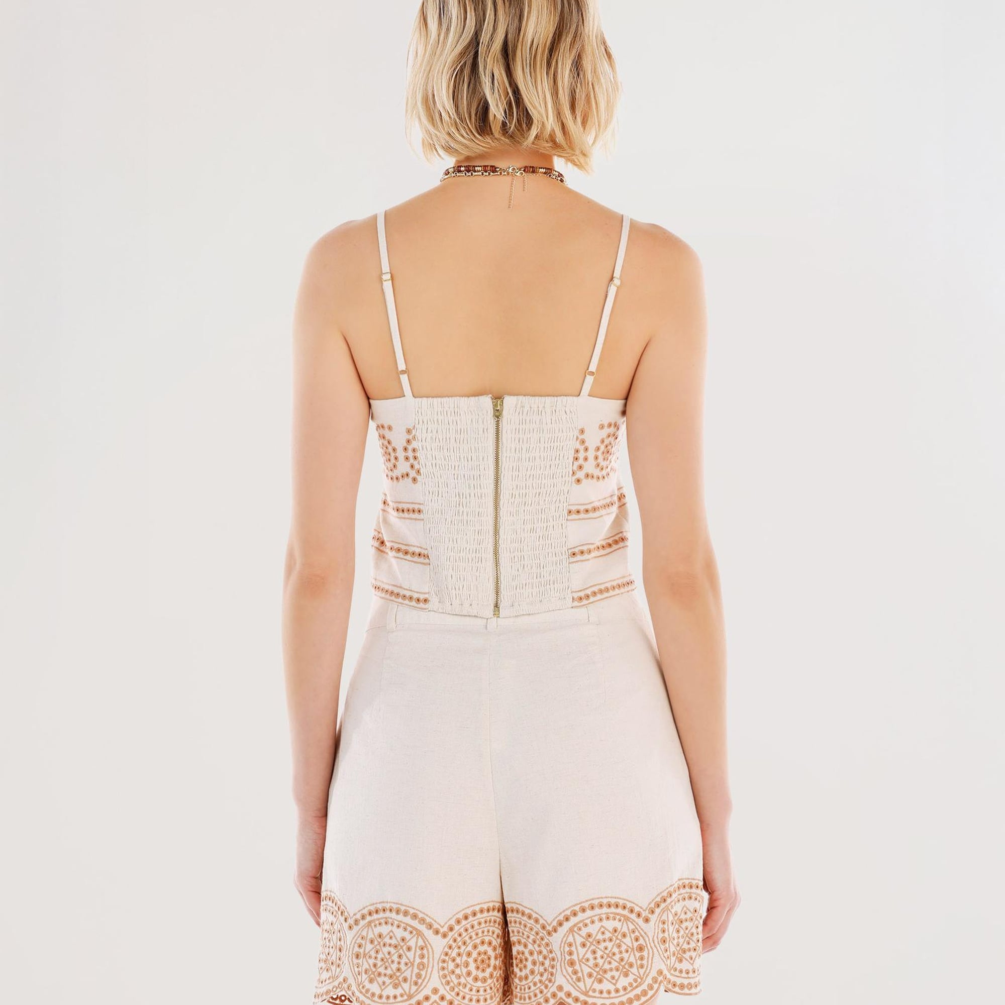 YARGICI Nakışlı Kısa Bluz