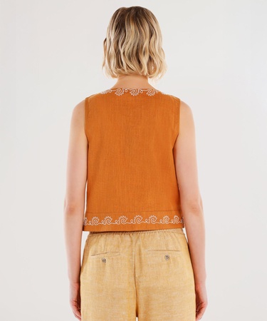  YARGICI Kolsuz Nakış Detaylı Bluz