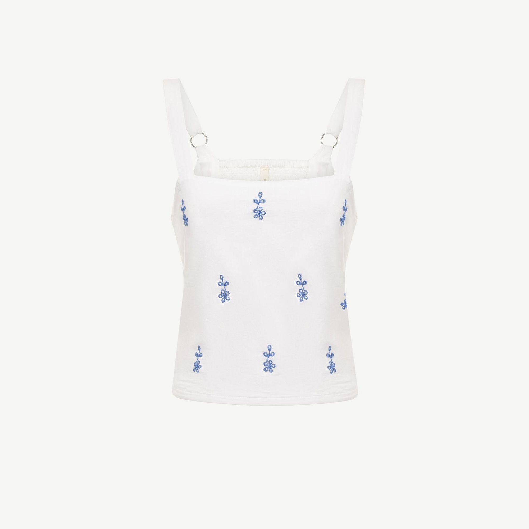 YARGICI Askılı Nakış Detaylı Bluz