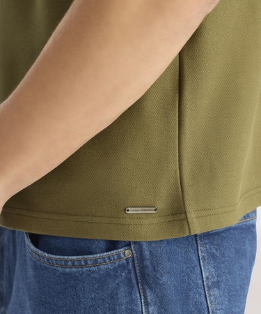  YARGICI Ribana Detaylı Erkek Bisiklet Yaka T-shirt