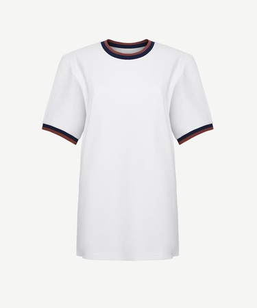  YARGICI Ribana Detaylı Erkek Bisiklet Yaka T-shirt