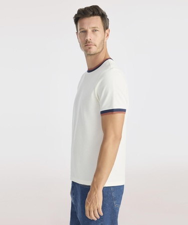  YARGICI Ribana Detaylı Erkek Bisiklet Yaka T-shirt