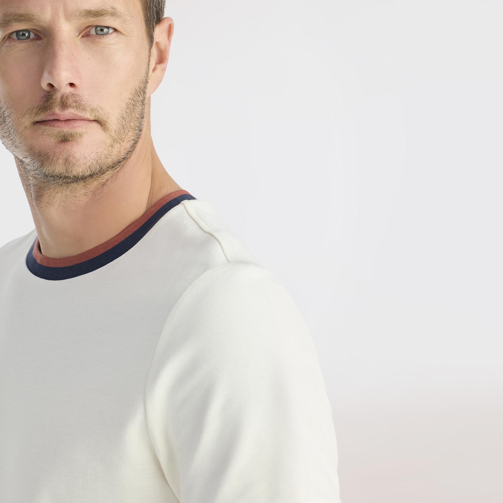 YARGICI Ribana Detaylı Erkek Bisiklet Yaka T-shirt