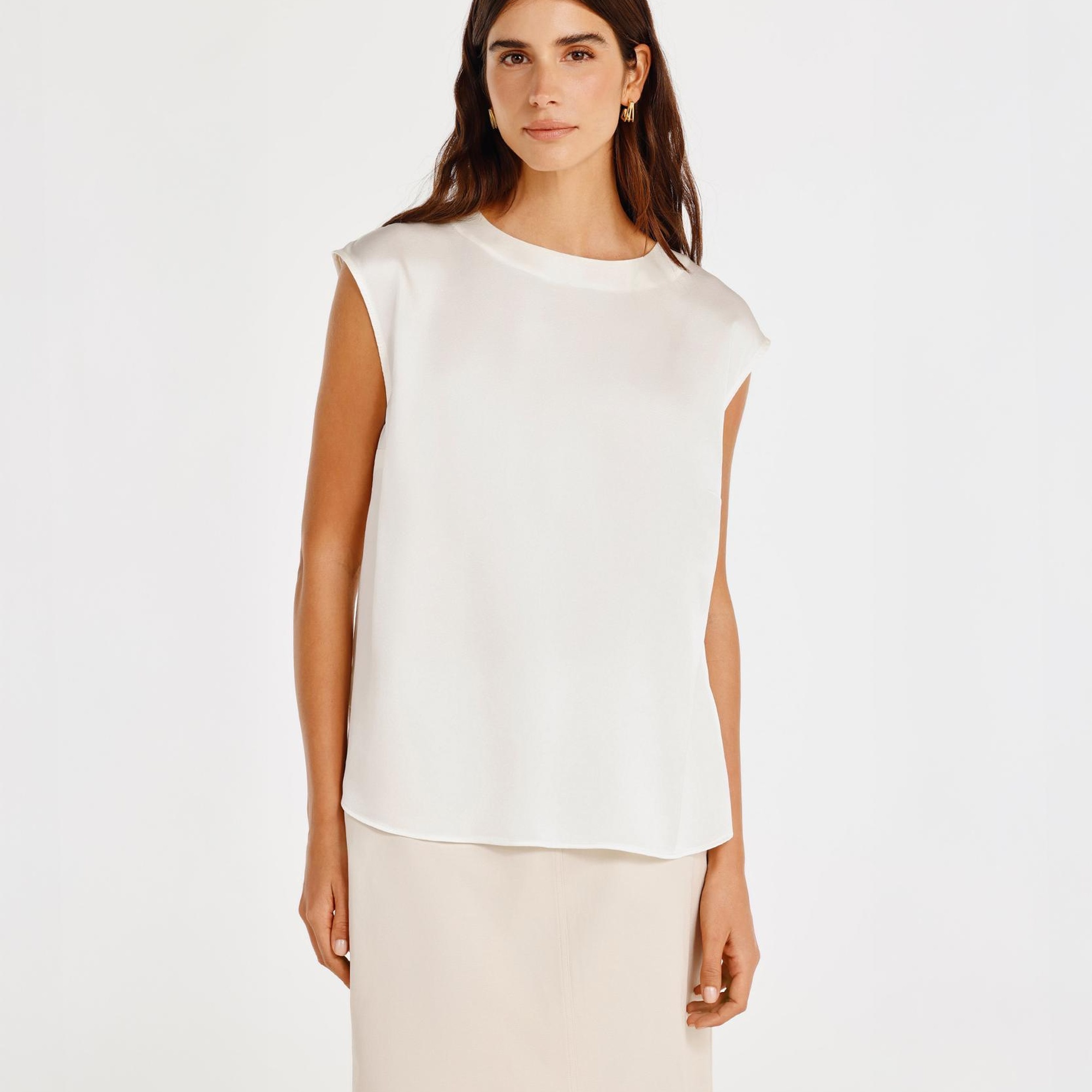 YARGICI Kayık Yakalı Kolsuz Bluz