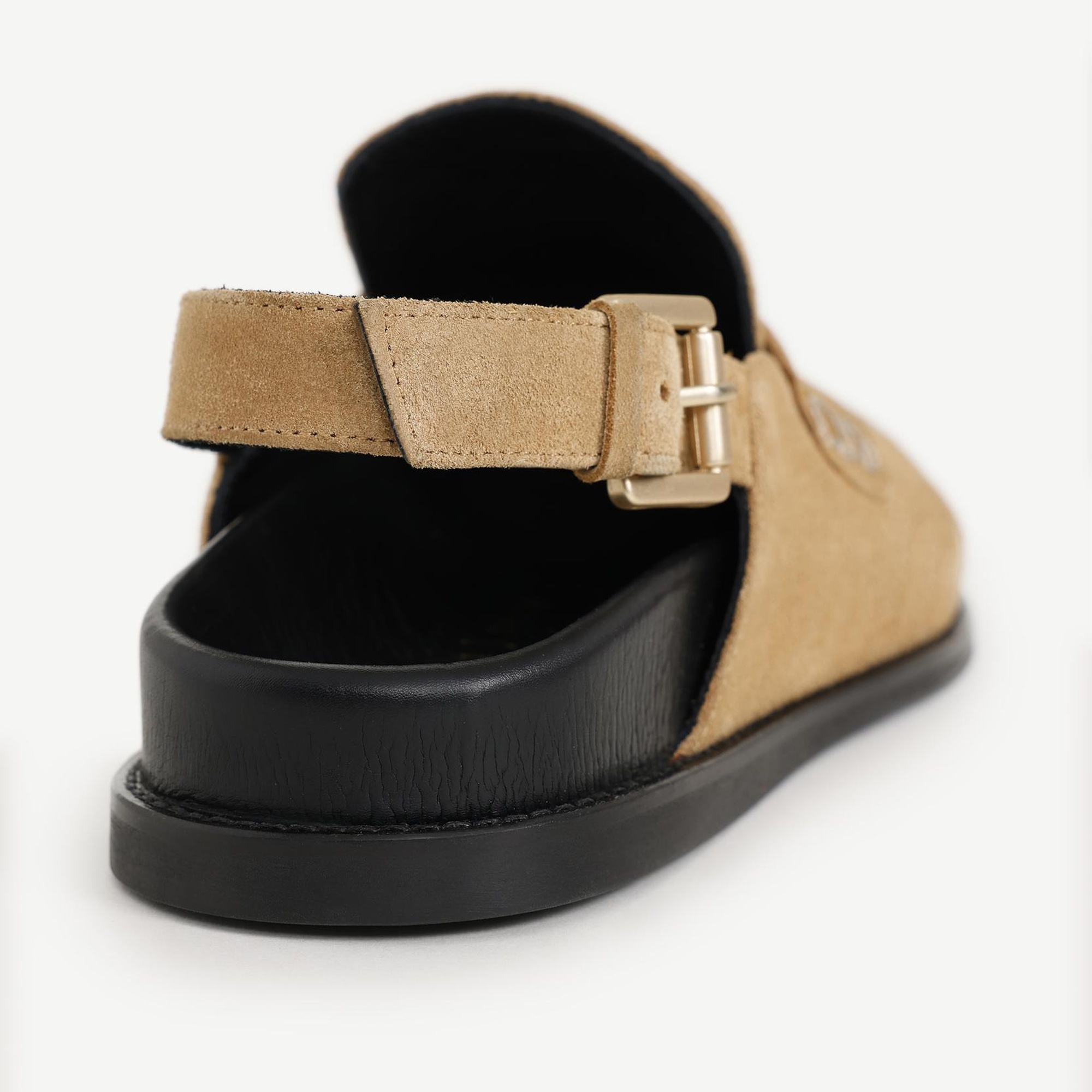 YARGICI Atkılı Arkası Açık Deri Ayakkabı