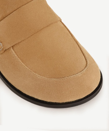  YARGICI Atkılı Arkası Açık Deri Ayakkabı