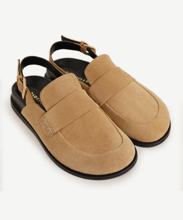  YARGICI Atkılı Arkası Açık Deri Ayakkabı