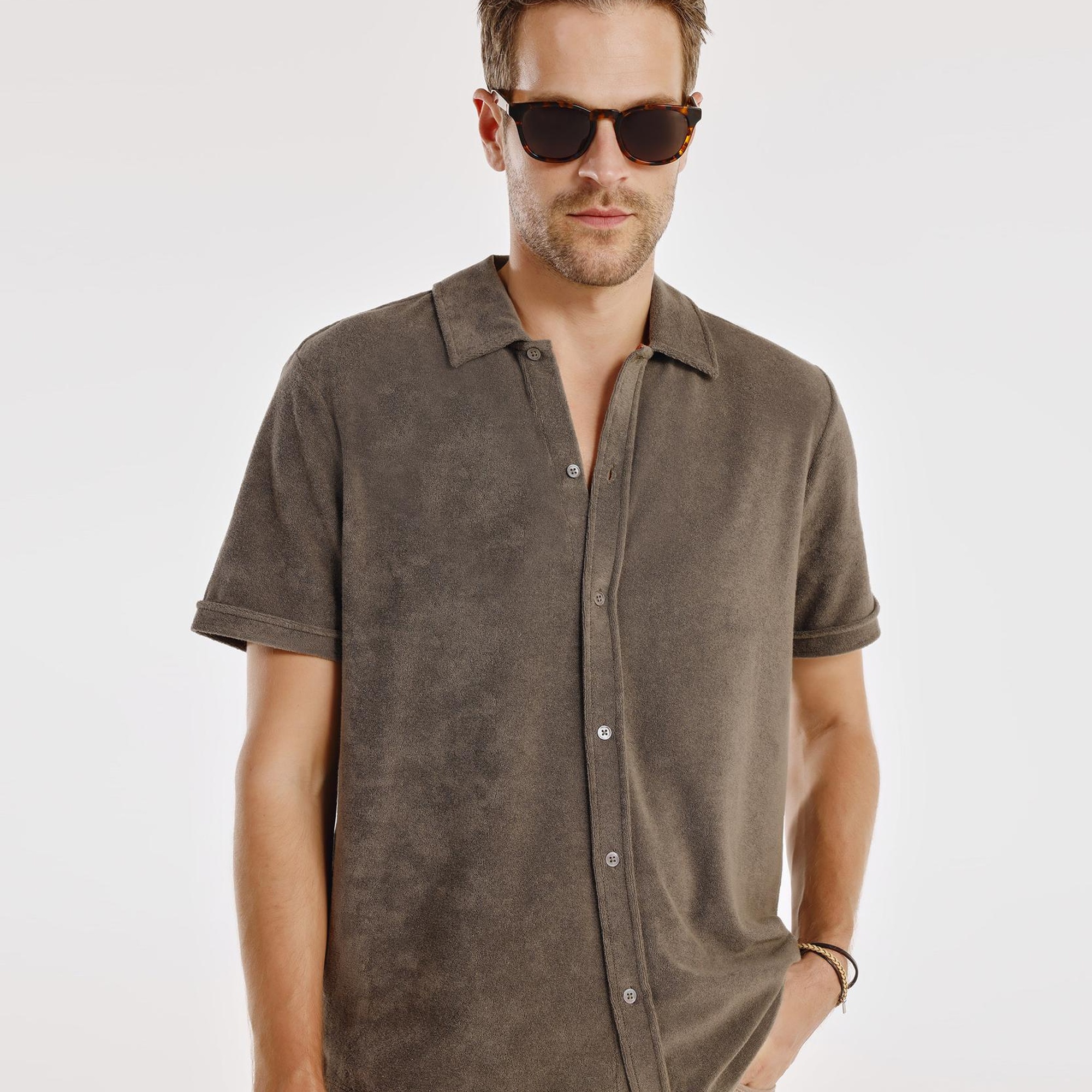 YARGICI Kısa Kol Düğmeli Gömlek