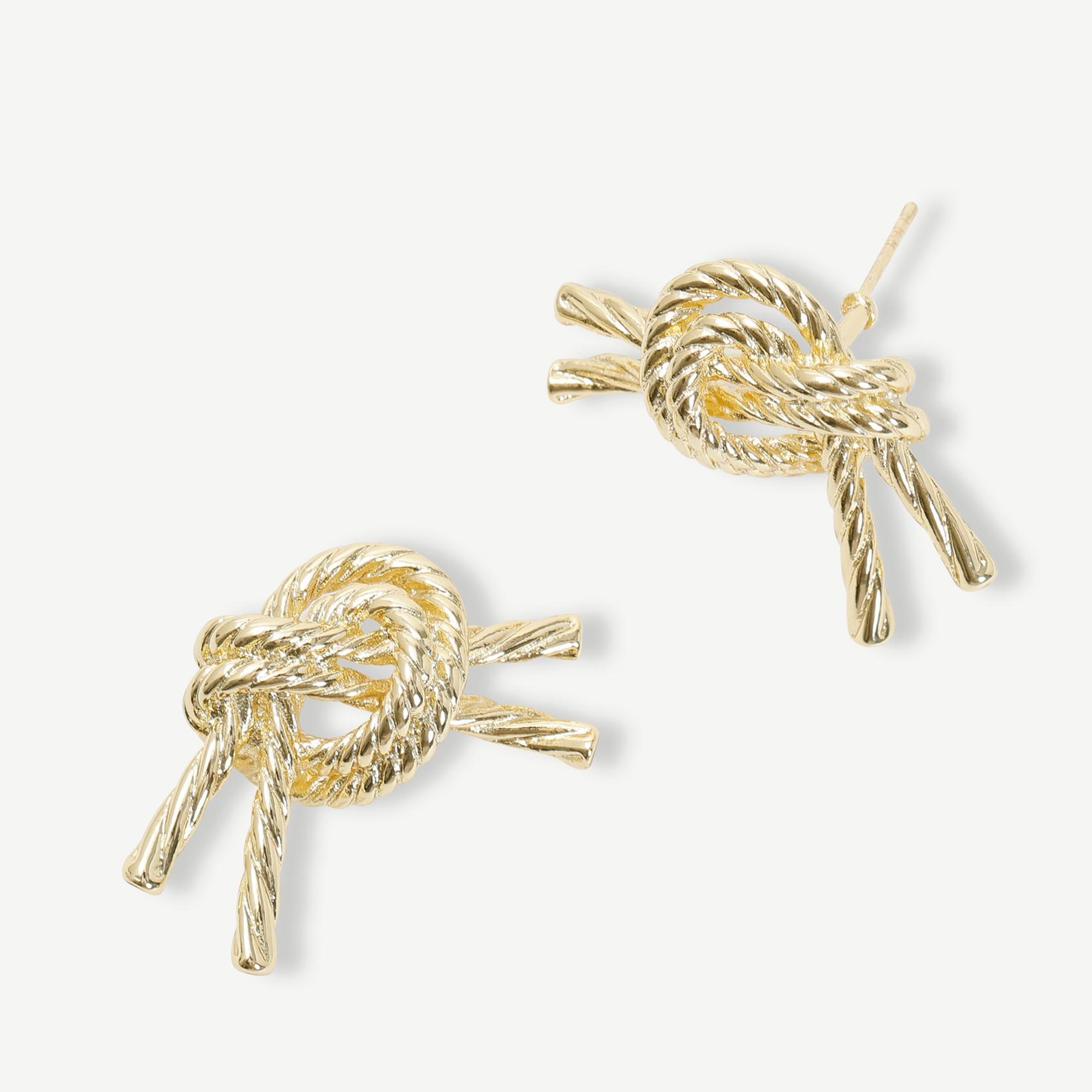 YARGICI Düğüm Detaylı Gold Küpe