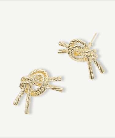  YARGICI Düğüm Detaylı Gold Küpe