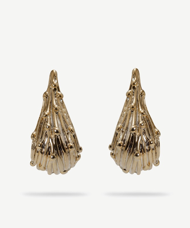  YARGICI Damla Formlu Gold Küpe