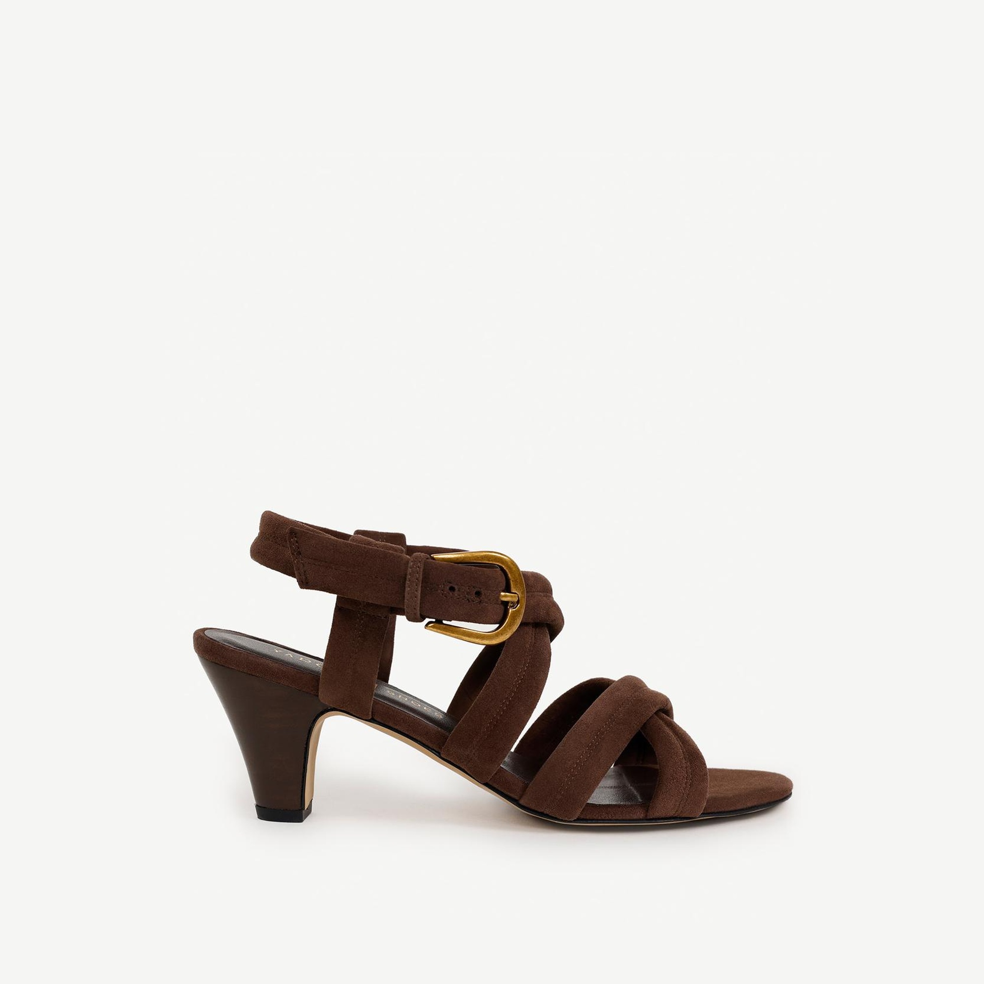 YARGICI Pedli Çapraz Deri Topuklu Ayakkabı