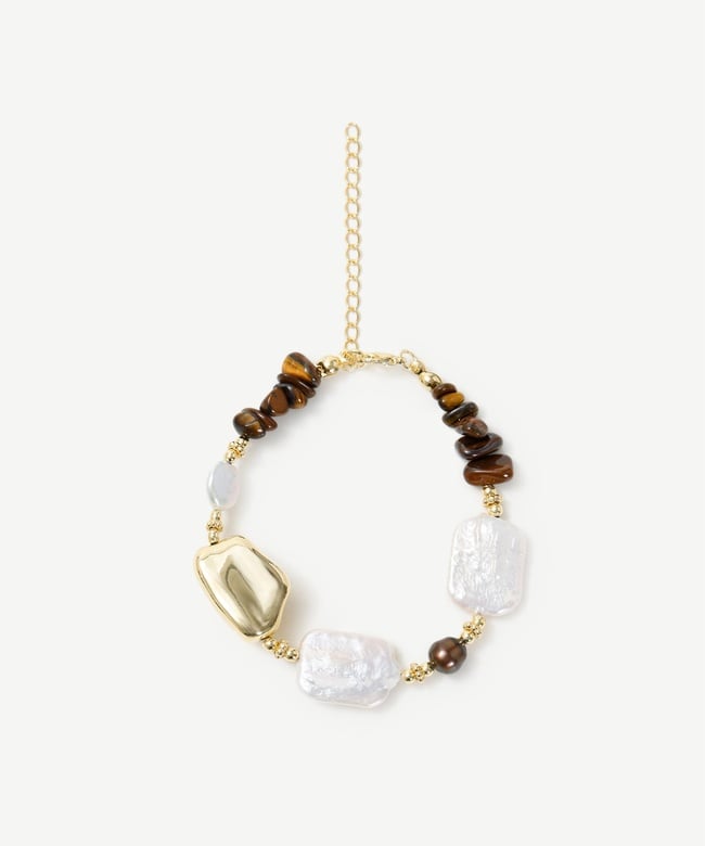  YARGICI Doğal Taş Ve İnci Detaylı Bileklik