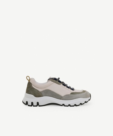  YARGICI Kalın Tabanlı Deri Spor Ayakkabı