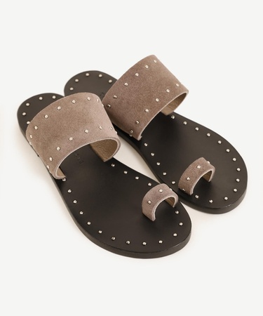  YARGICI Zımba Detaylı Deri Terlik