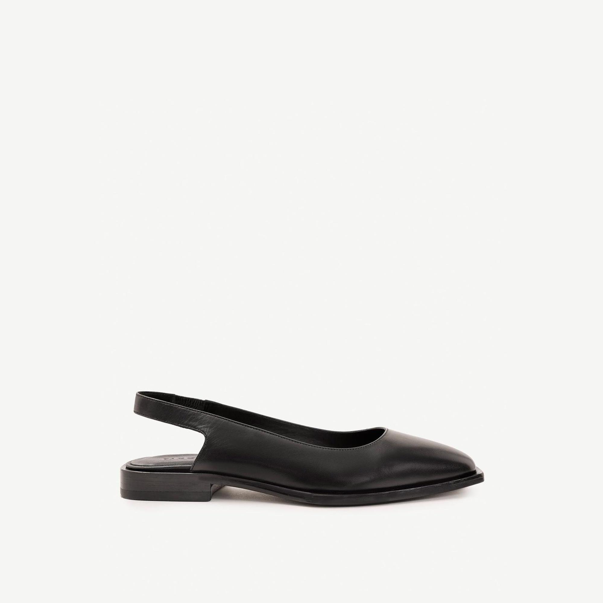 YARGICI Arkası Açık Deri Düz Ayakkabı