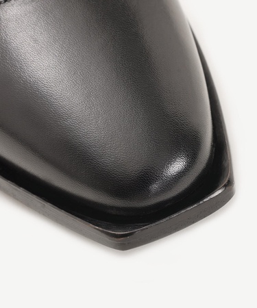  YARGICI Arkası Açık Deri Düz Ayakkabı