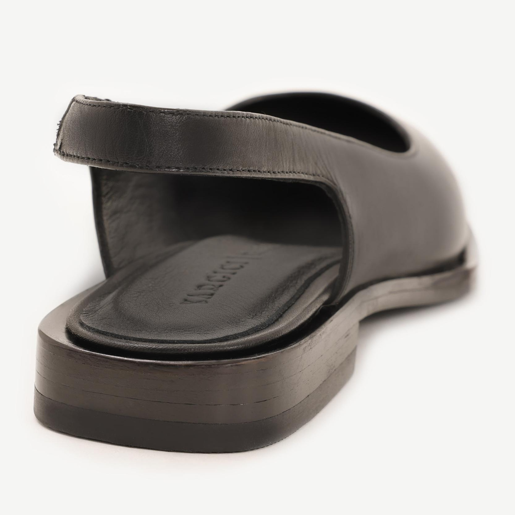 YARGICI Arkası Açık Deri Düz Ayakkabı