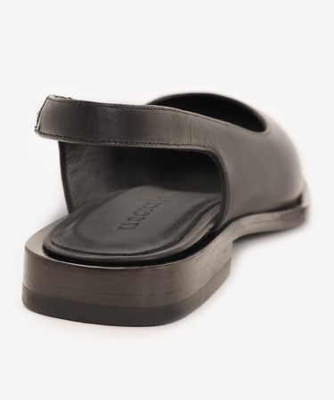  YARGICI Arkası Açık Deri Düz Ayakkabı