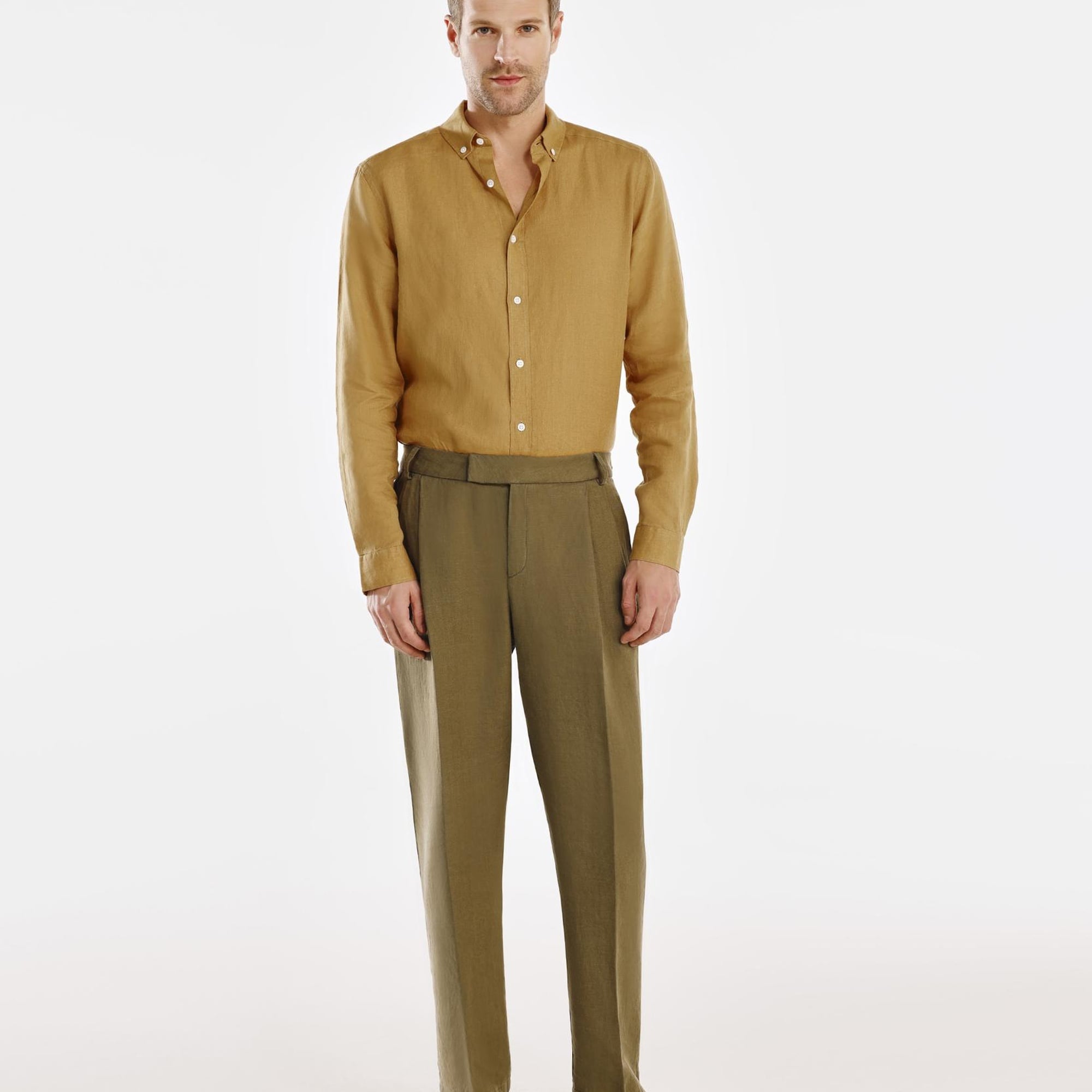 YARGICI Pilili Keten Pantolon