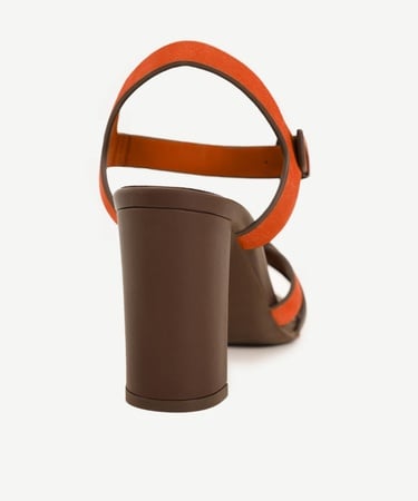  YARGICI Örgü Detaylı Deri Topuklu Ayakkabı