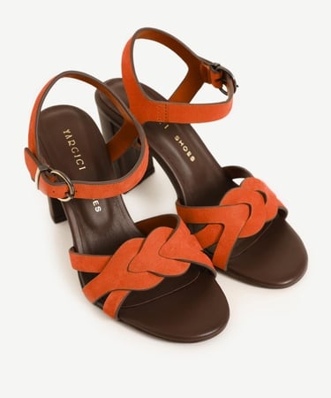  YARGICI Örgü Detaylı Deri Topuklu Ayakkabı