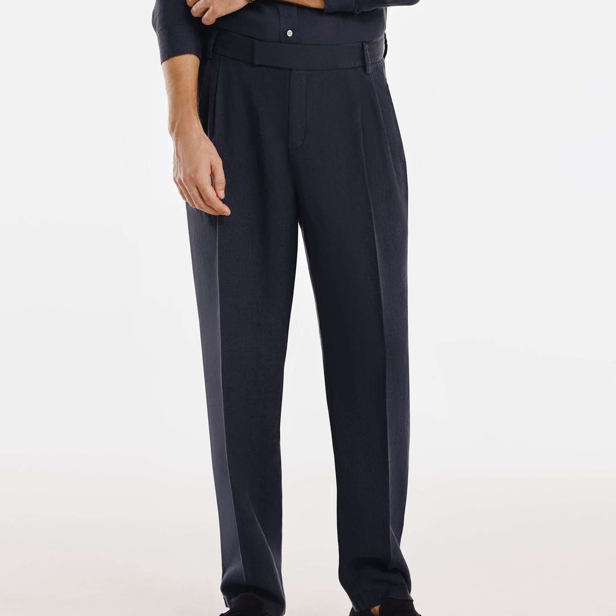 YARGICI Pilili Keten Pantolon