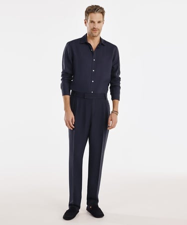  YARGICI Pilili Keten Pantolon