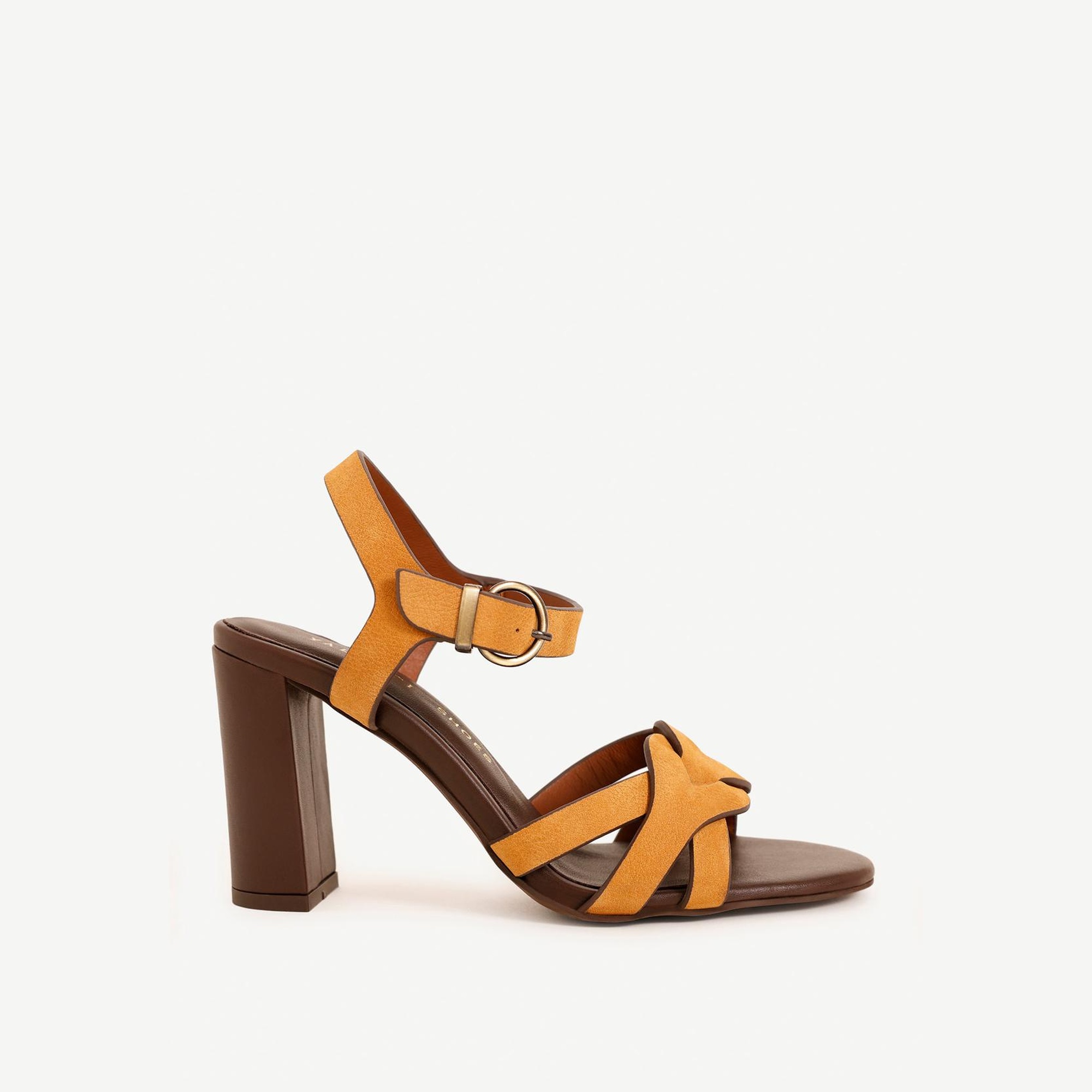 YARGICI Örgü Detaylı Deri Topuklu Ayakkabı