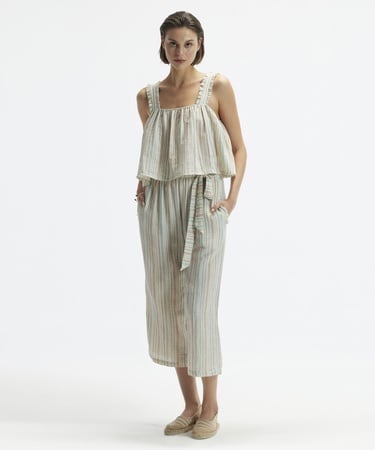  YARGICI Askılı Dökümlü Bluz