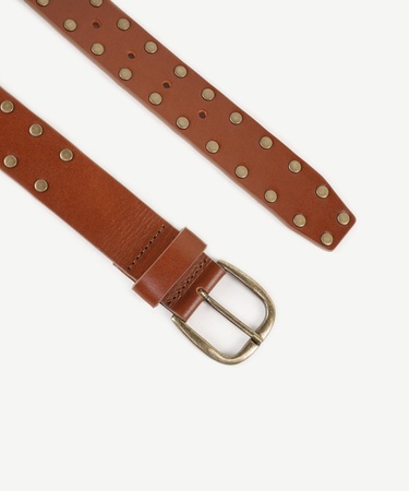  YARGICI Metal Pimli Deri Kemer